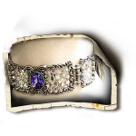 P448 Gargantilla metal con pedrería