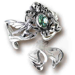 A69 Pulsera calavera esmeralda