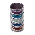 Contenedor de plástico apilable con glitter