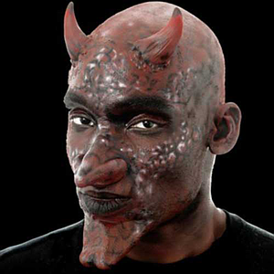 WO136 Prostético de nariz y barbilla de diablo