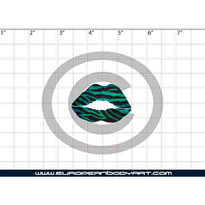 Esténcil Zebra Lips