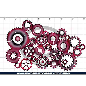 Esténcil Mechanical Gears