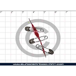 Esténcil Cut Whit Safety Pines